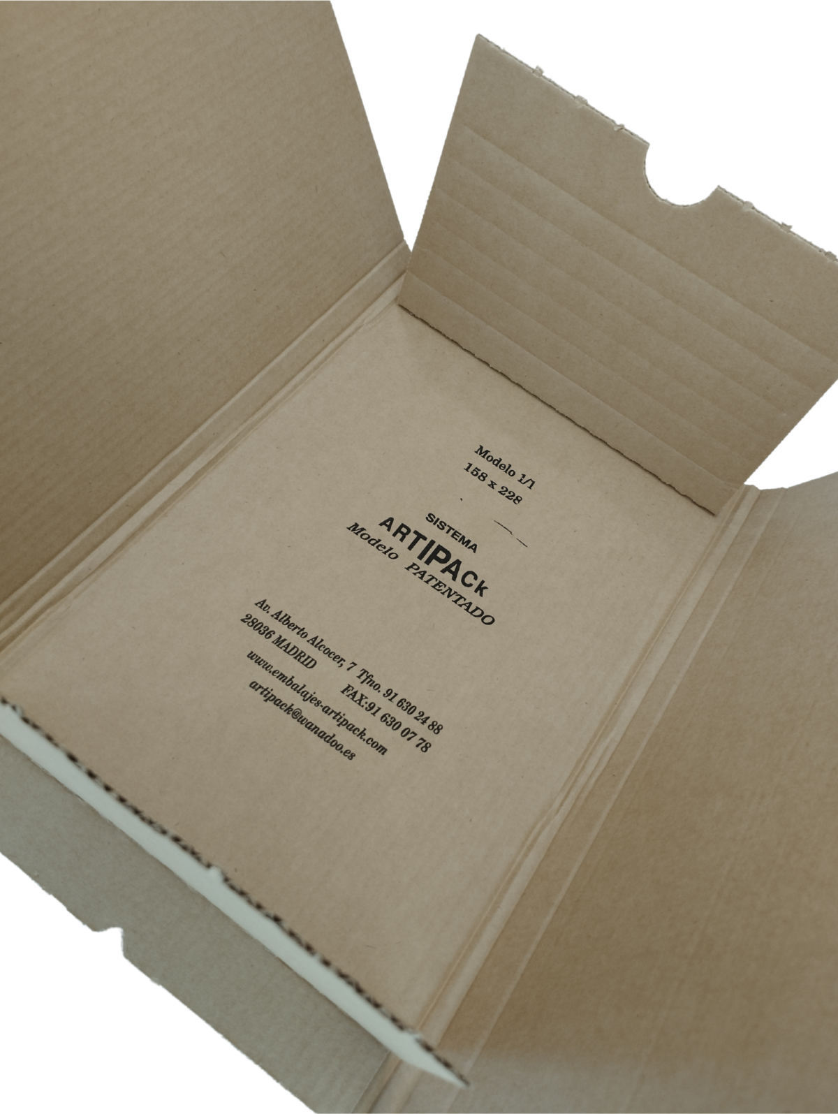 Modelo 11 caja de carton artipack
